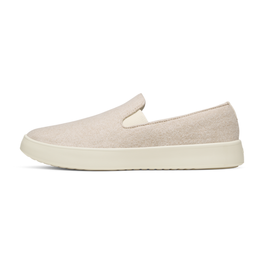 Men's Wool Cruiser Slip On - Rugged Beige (Stony Cream Sole)