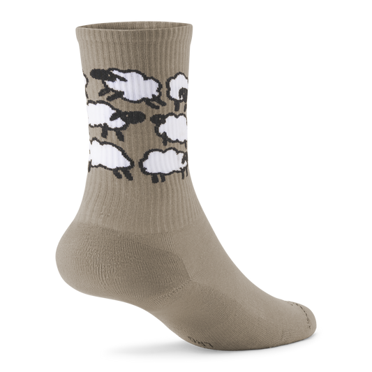 Anytime Crew Sock - Rugged Beige, Blizzard (Natural Black Sole)